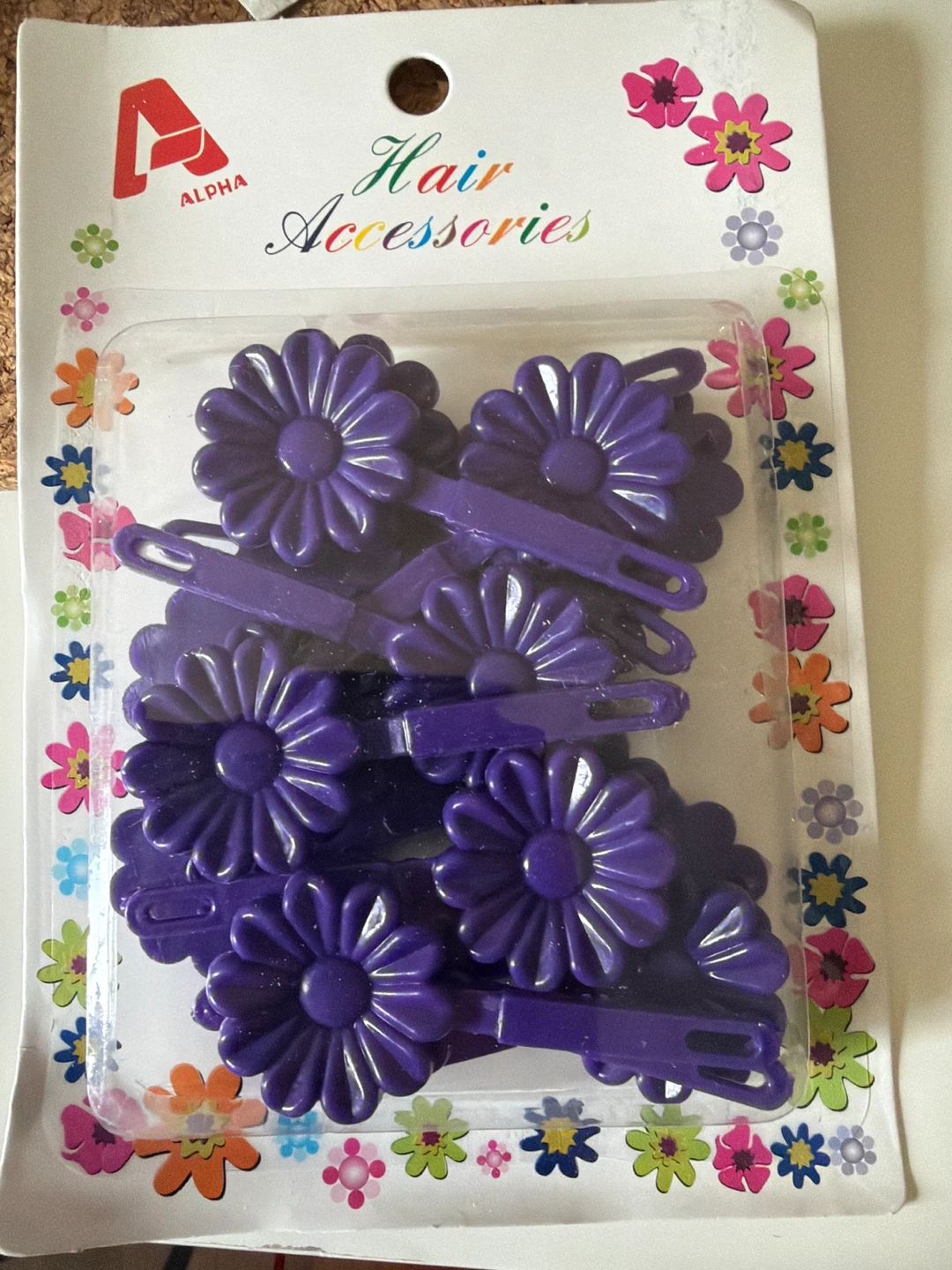 Alpha Hair Accessories - Purple Flower Hair Clips