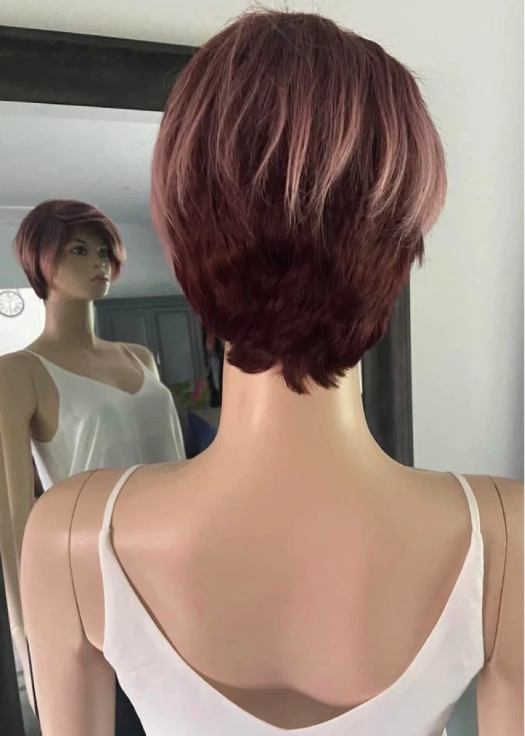 NWOT: Short Layered Pixie Style Pink Cosplay Wig (2078) - photo 2