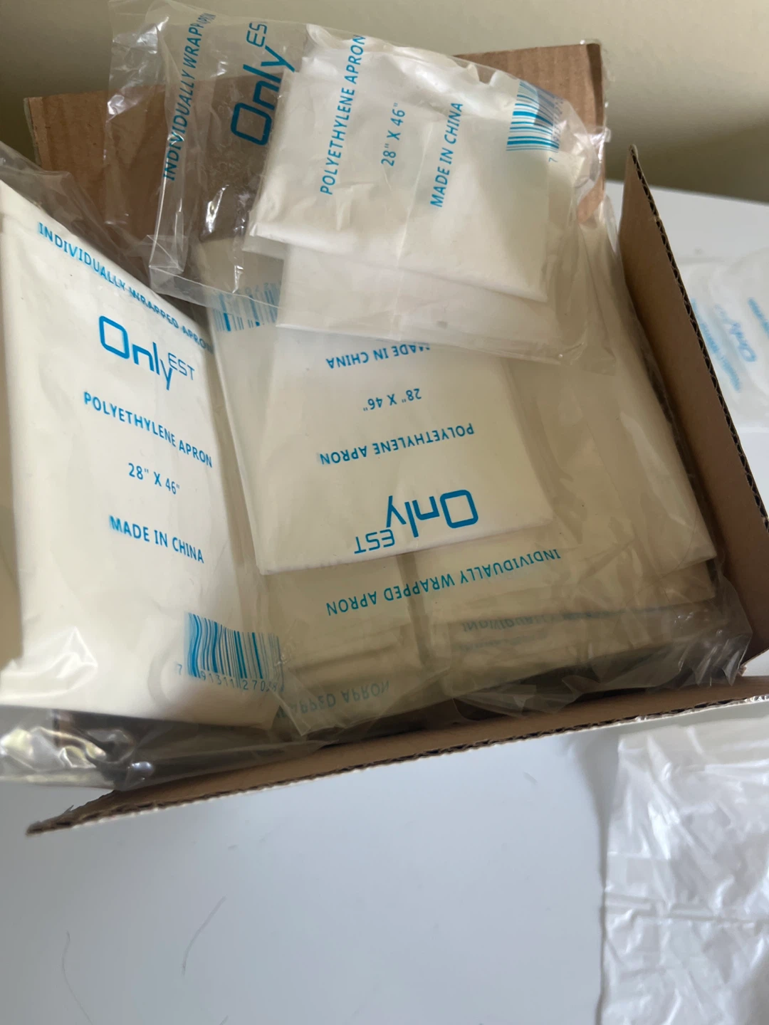 OnlyEST Polyethylene Aprons - 28" x 46" - Quantity 100 - photo 3