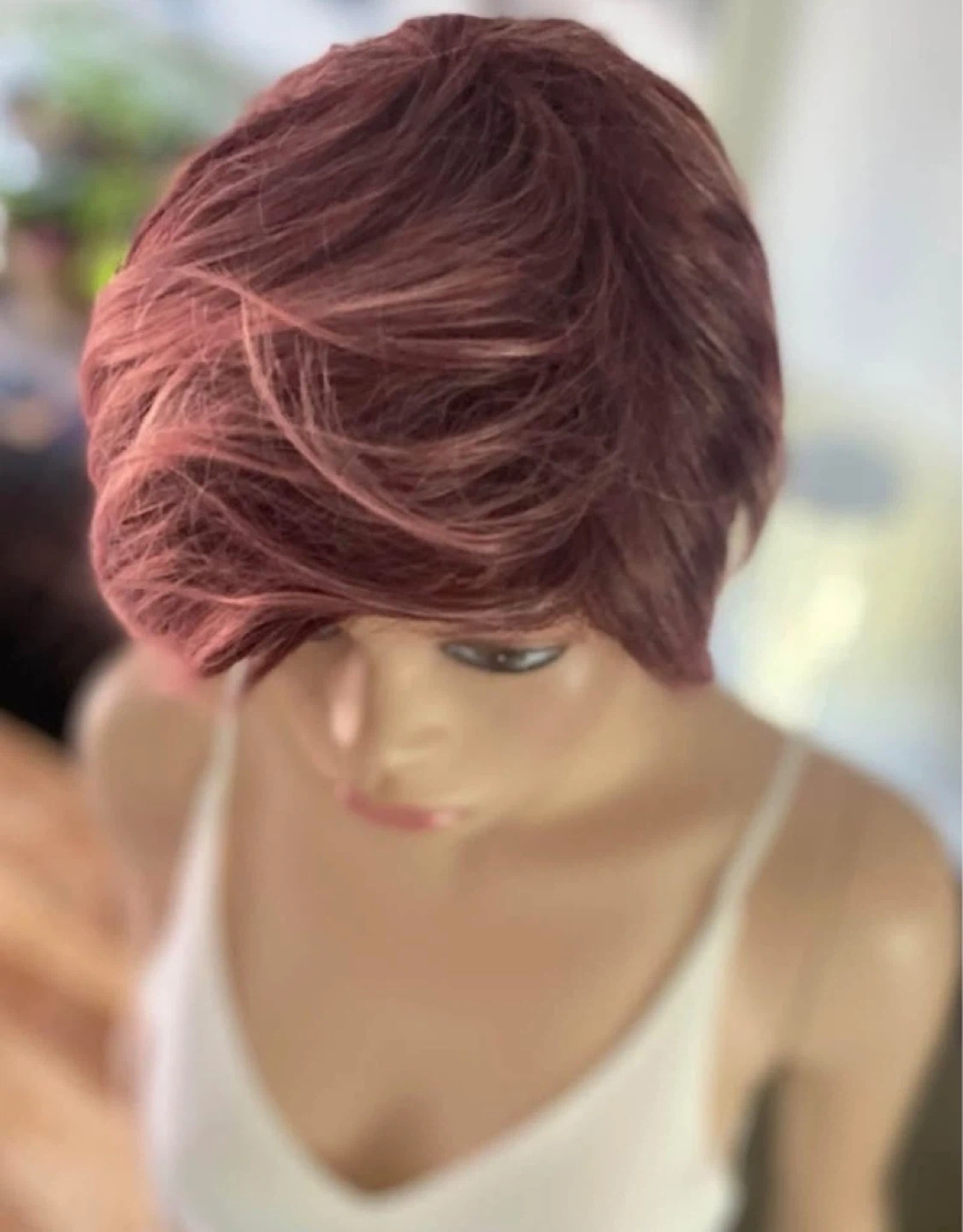 NWOT: Short Layered Pixie Style Pink Cosplay Wig (2078) - photo 3
