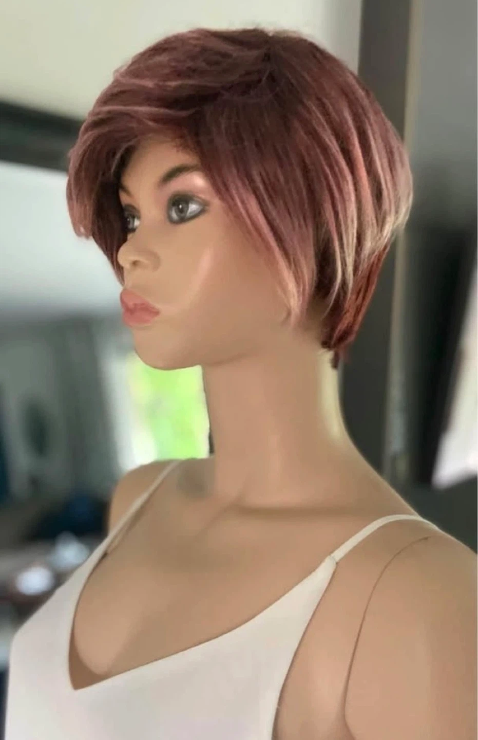 NWOT: Short Layered Pixie Style Pink Cosplay Wig (2078) - photo 4