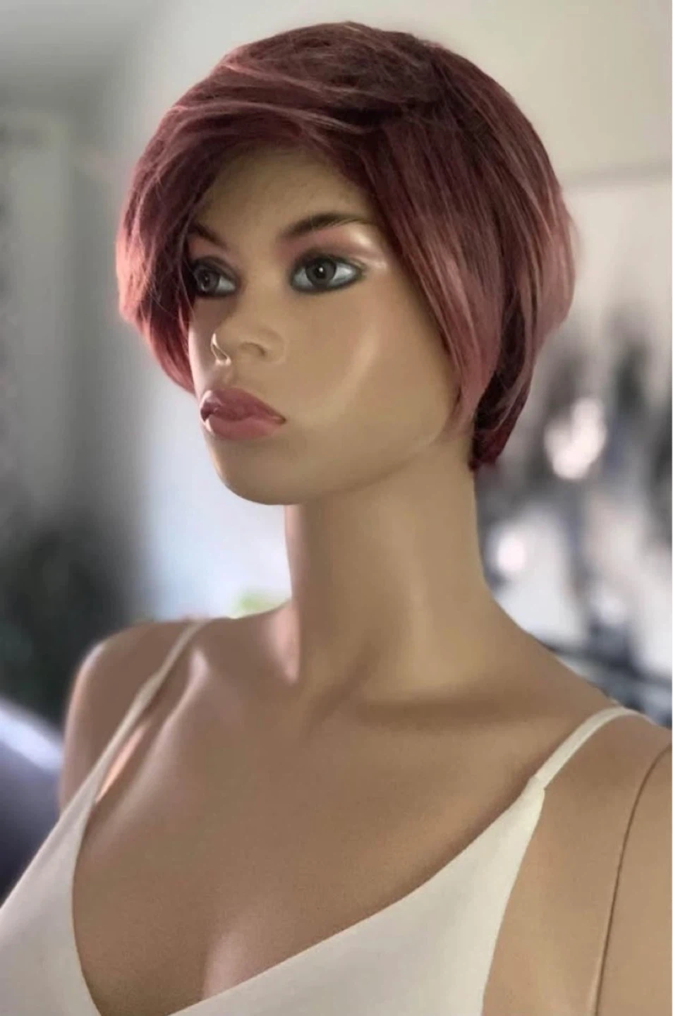 NWOT: Short Layered Pixie Style Pink Cosplay Wig (2078) - photo 5