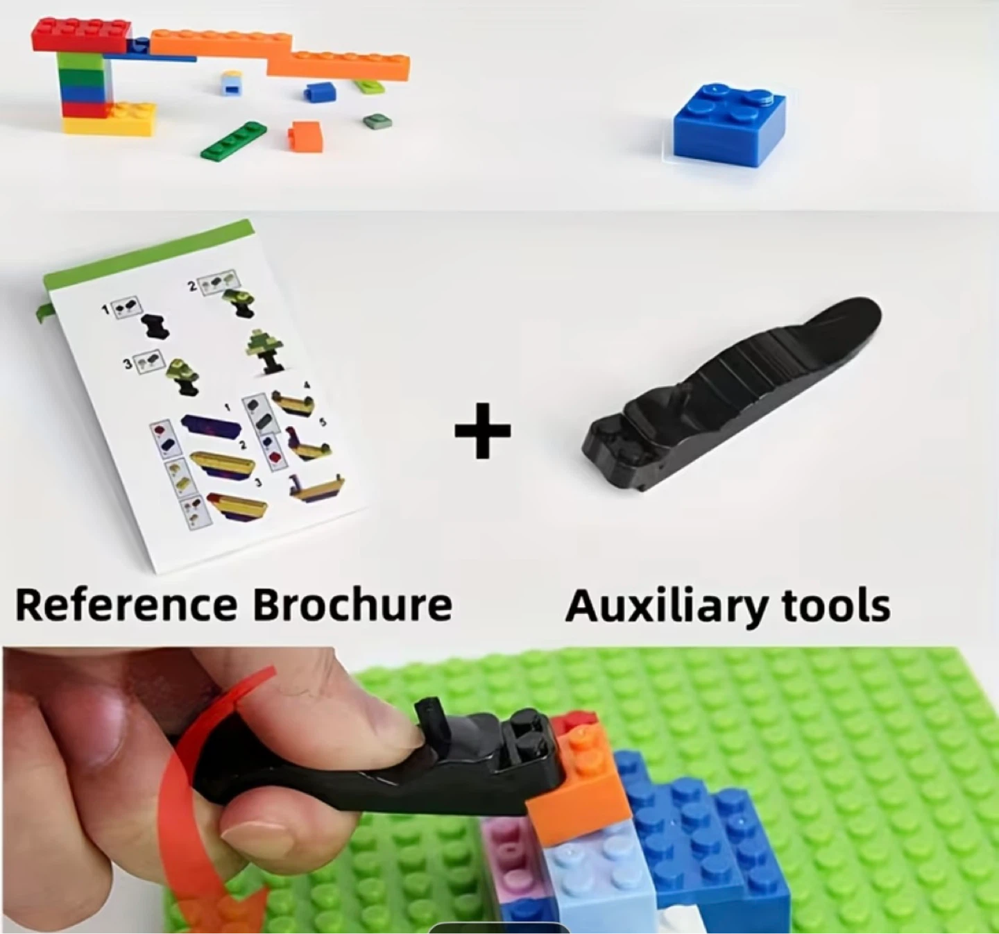 500 Assorted Building Blocks Set with Reference Brochure & Tools - photo 5