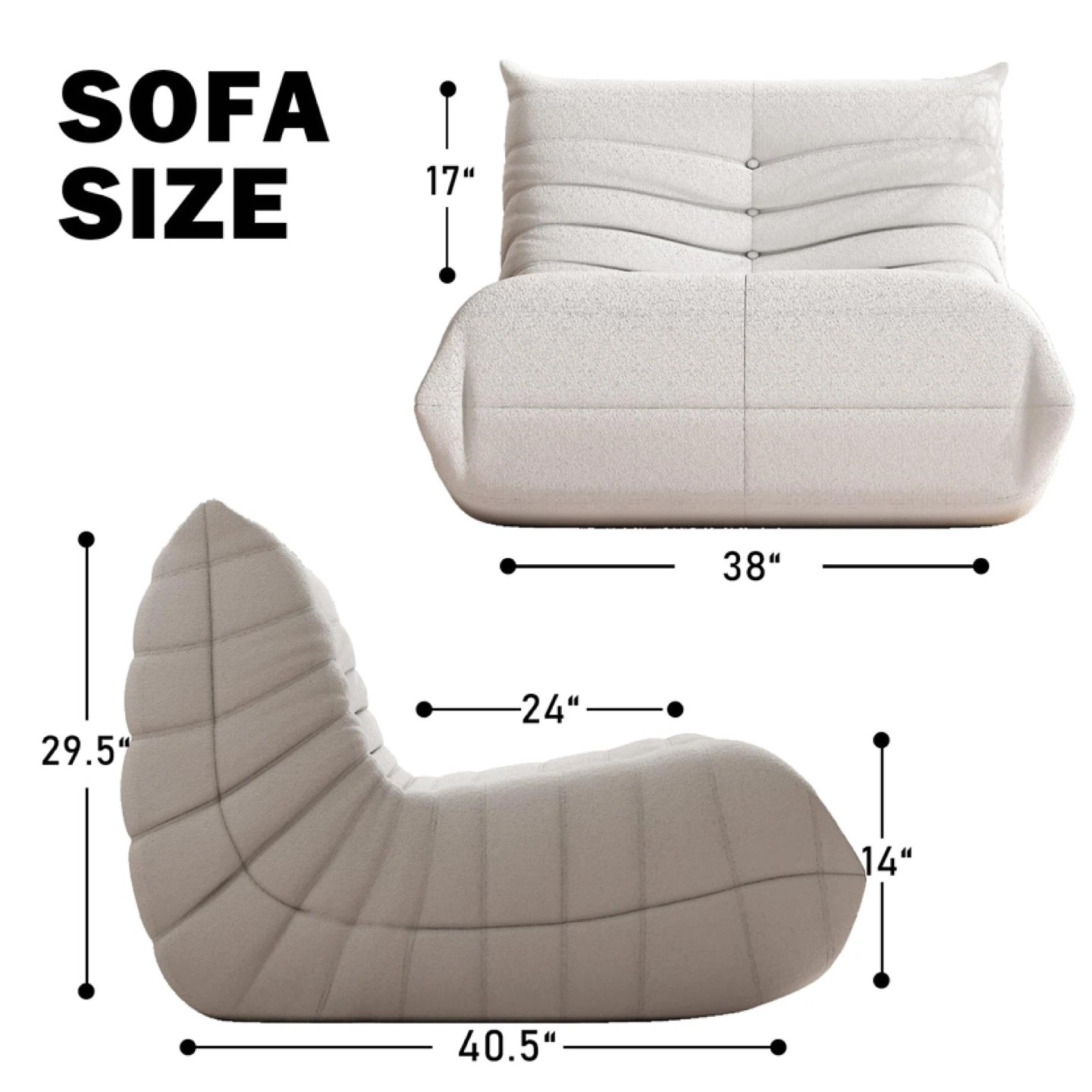 Bean Bag Chair for Adults, Oversized Fireside Chair