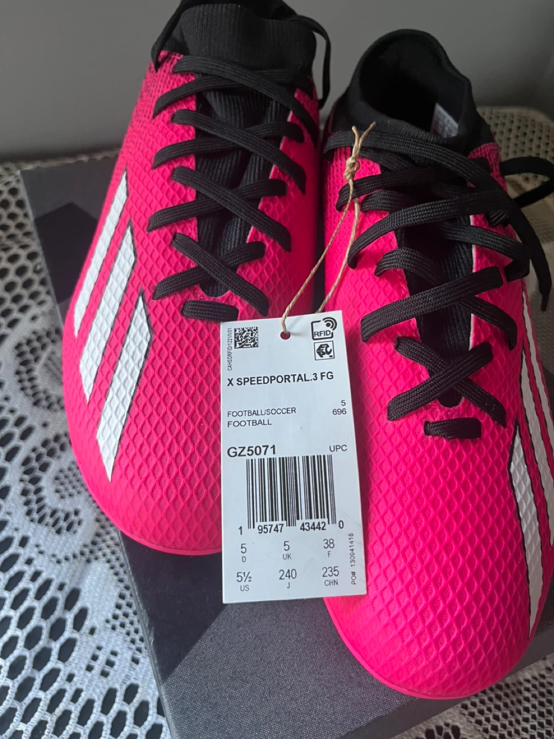 Adidas X Speedportal.3 FG Soccer Cleats Pink Size 5.5 Kids - photo 2