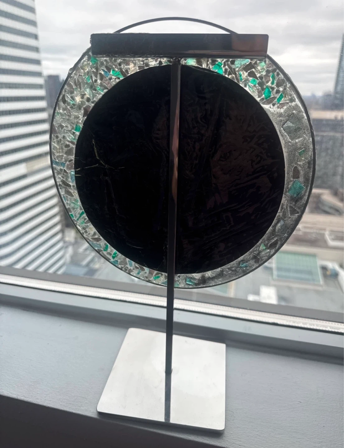 Decorative Round Mirror with glass and resin Frame - photo 5