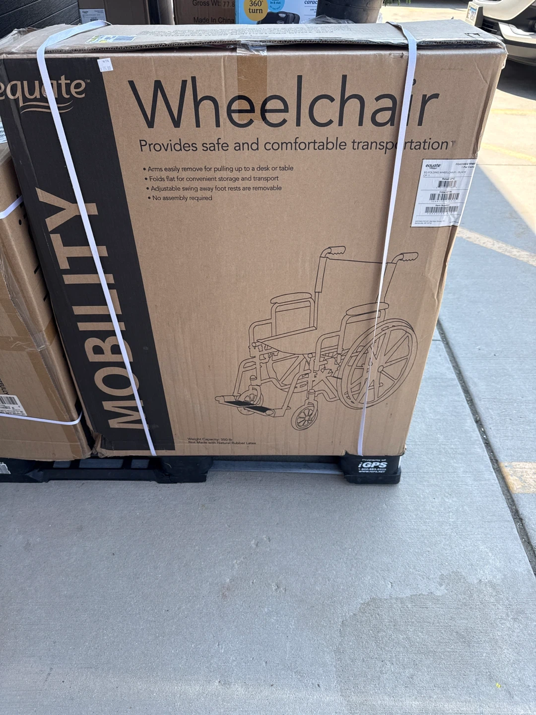 Equate Lightweight Foldable Steel Wheelchair 18" Seat - photo 2