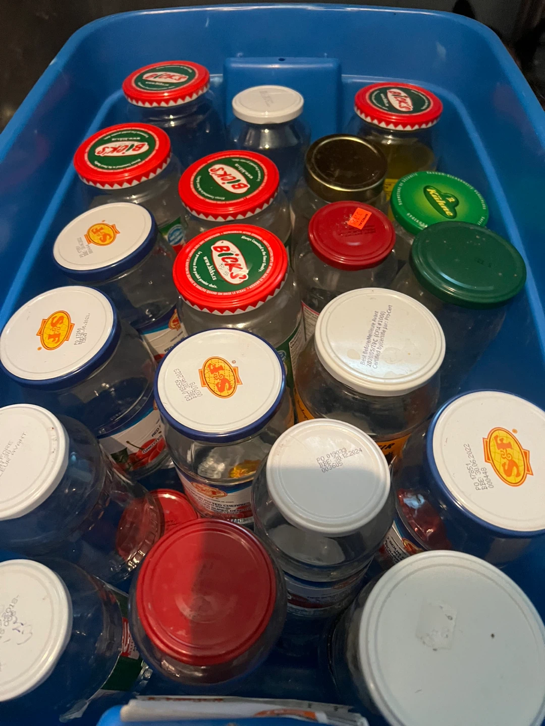 Glass jars about 30 in one box10$ each box
