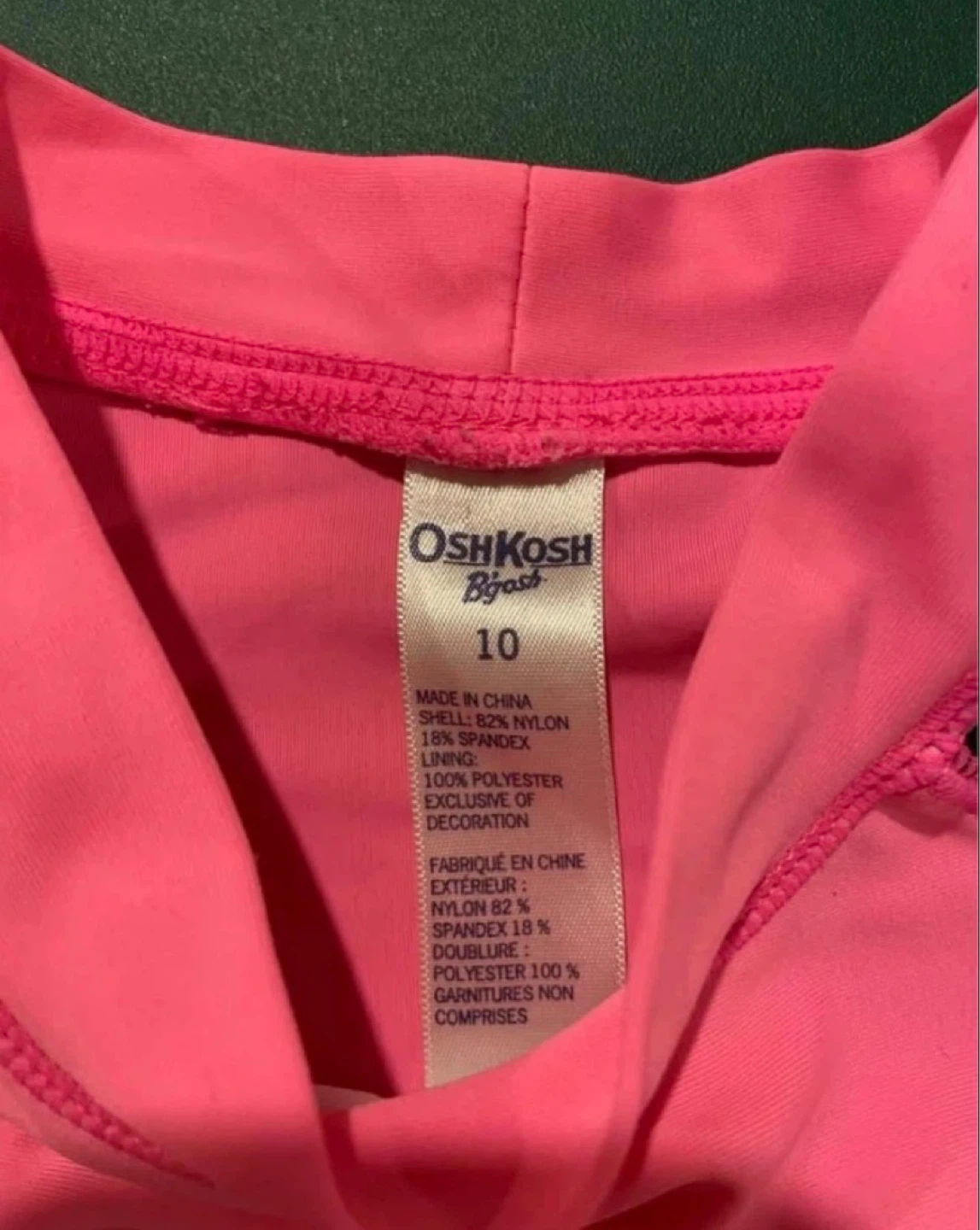 EUC: Pink Rainbow Heart Raglan Swim Top Rash Guard Size 10 - photo 2