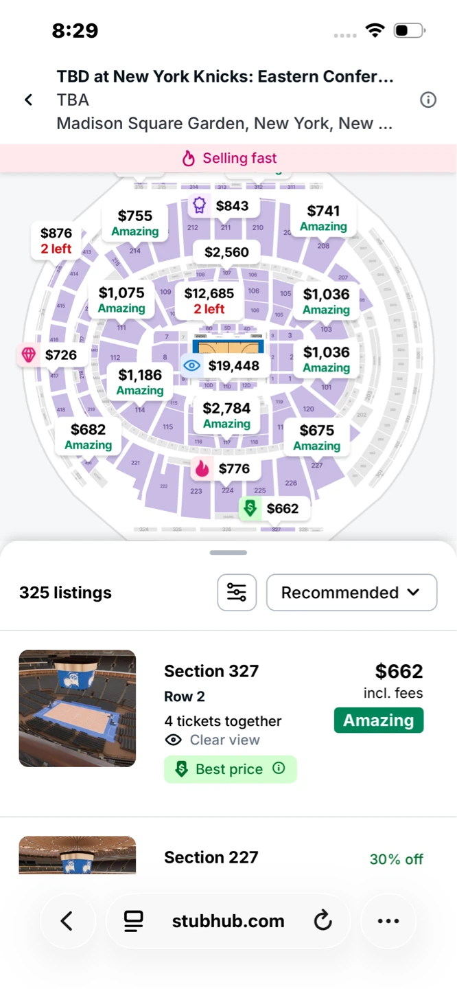New York Knicks Eastern Conference Tickets