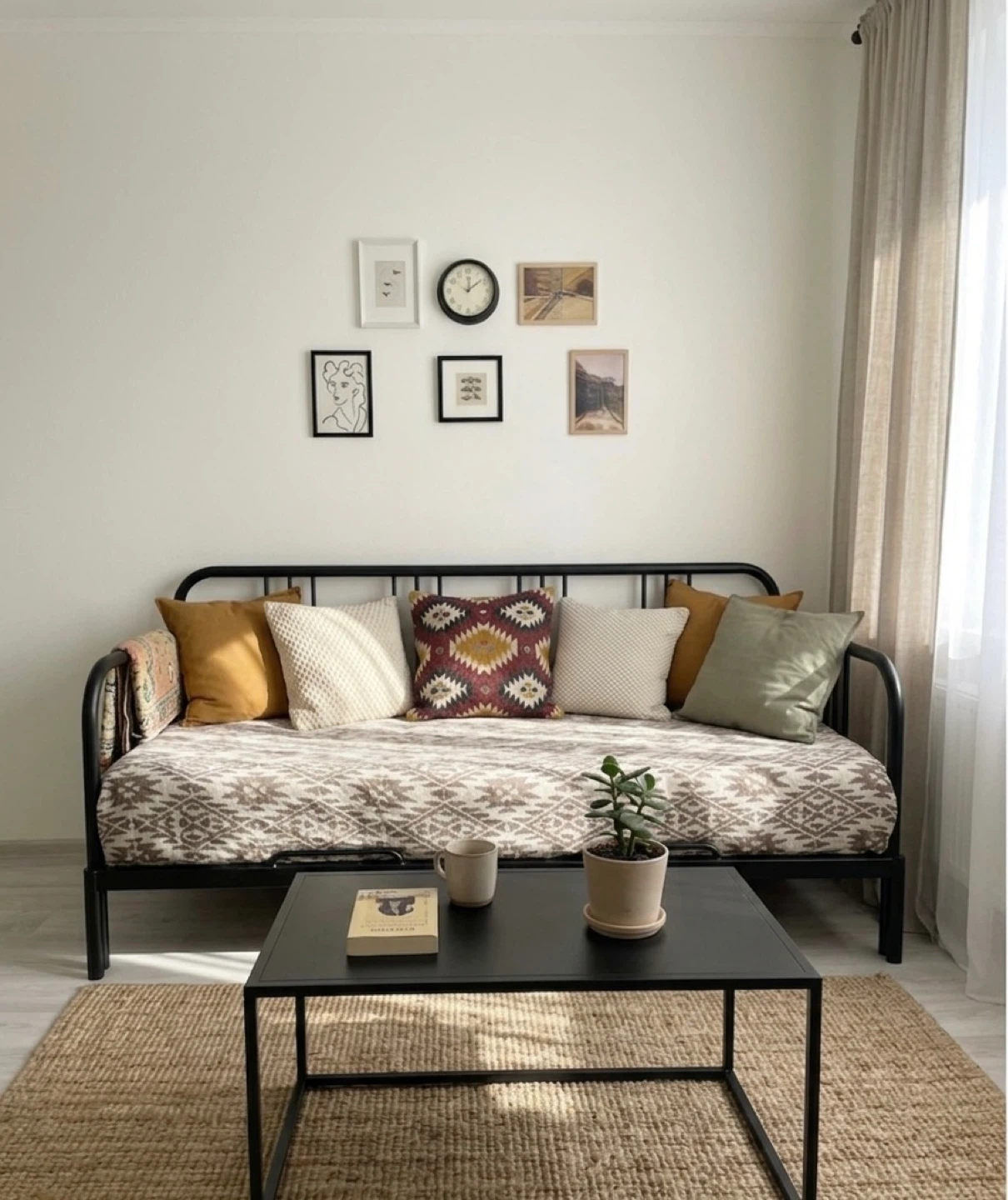 Black Metal Daybed Frame - photo 2
