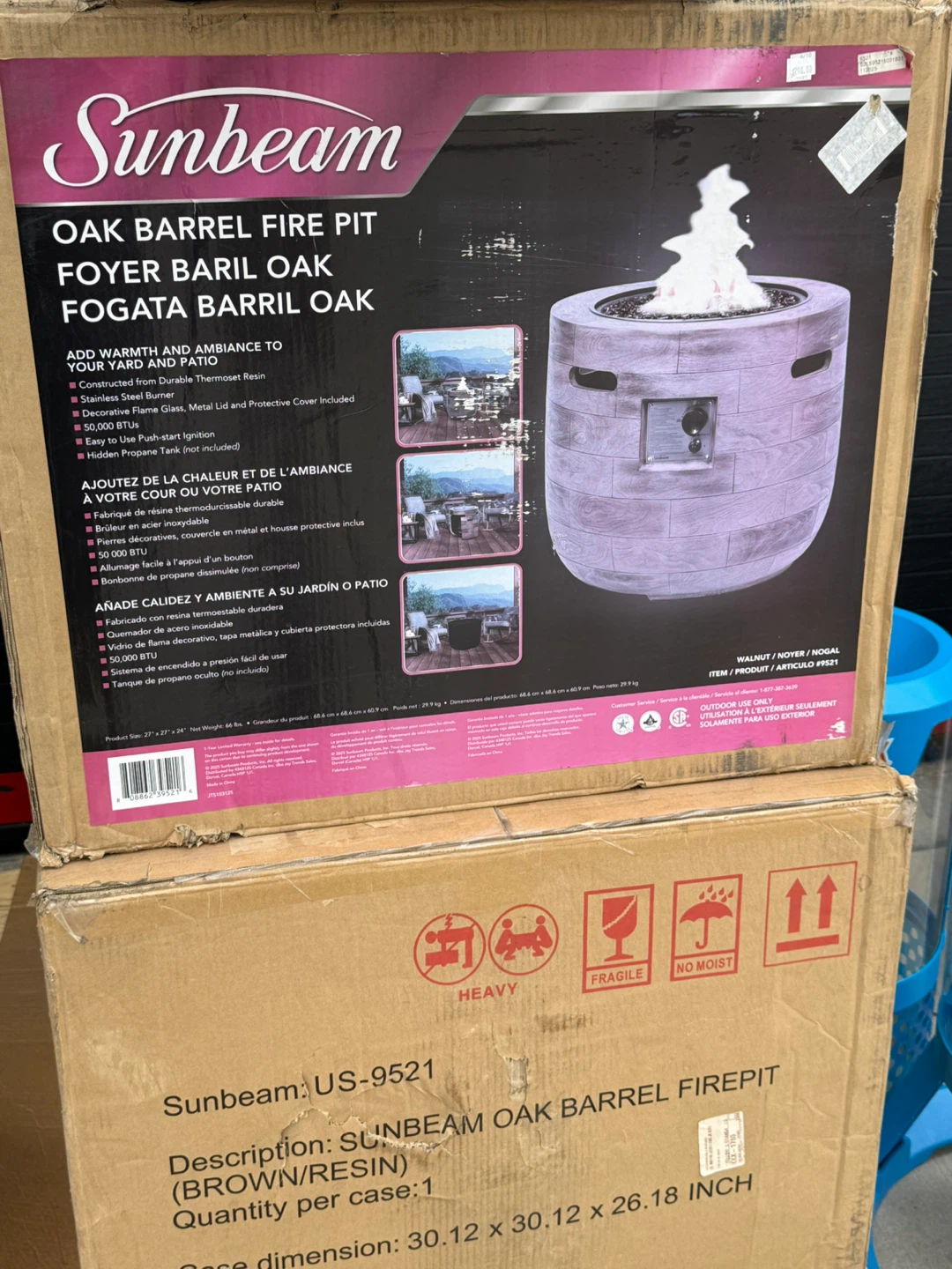 Sunbeam Oak Barrel Fire Pit
