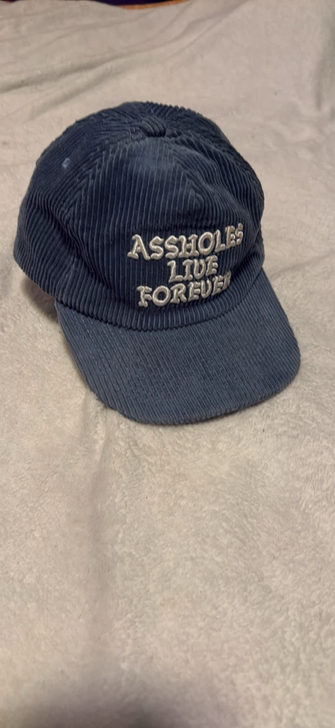 Assholes Live Forevee Blue Corduroy Baseball Cap