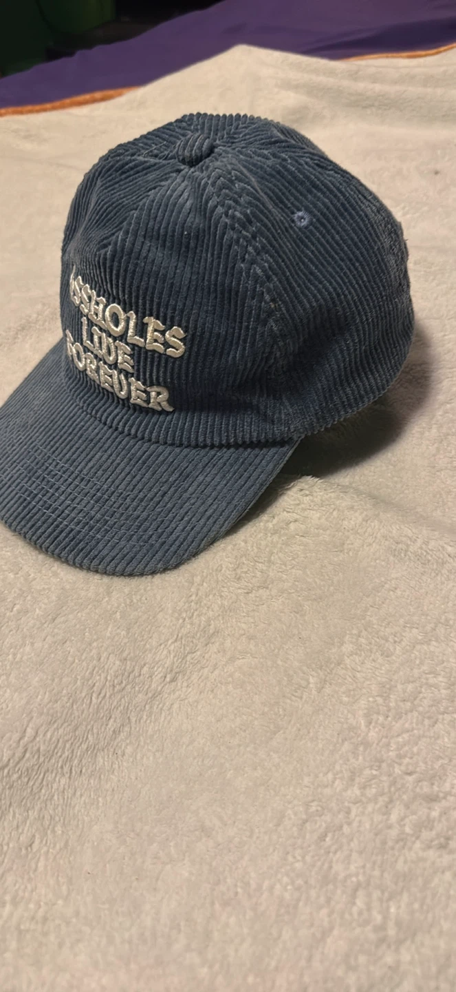 Assholes Live Forevee Blue Corduroy Baseball Cap - photo 2