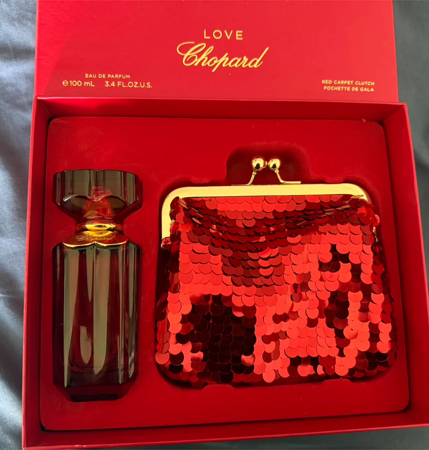 Chopard Love Eau de Parfum & Red Carpet Clutch set-As Is Set