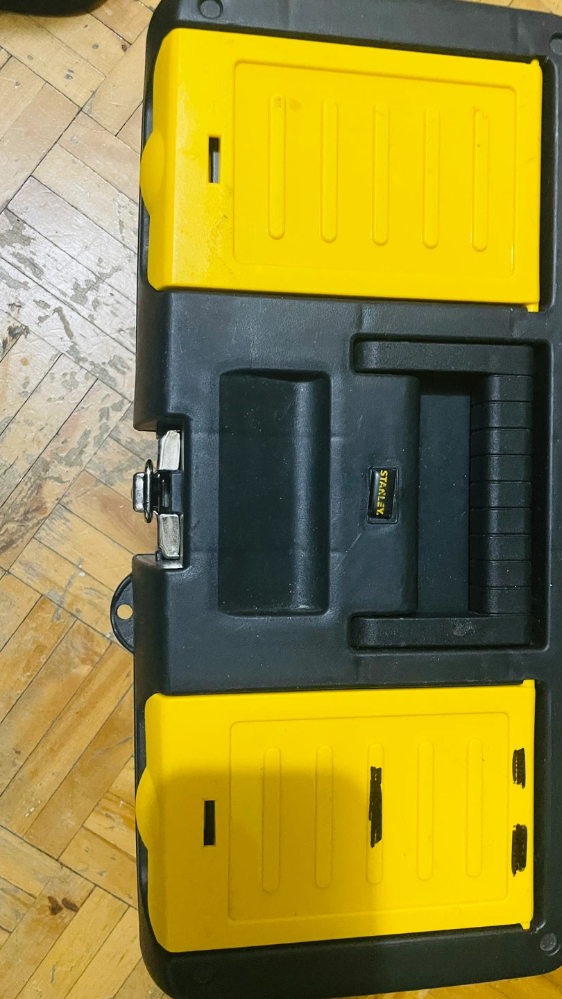 Stanley Toolbox with Electronics Components
