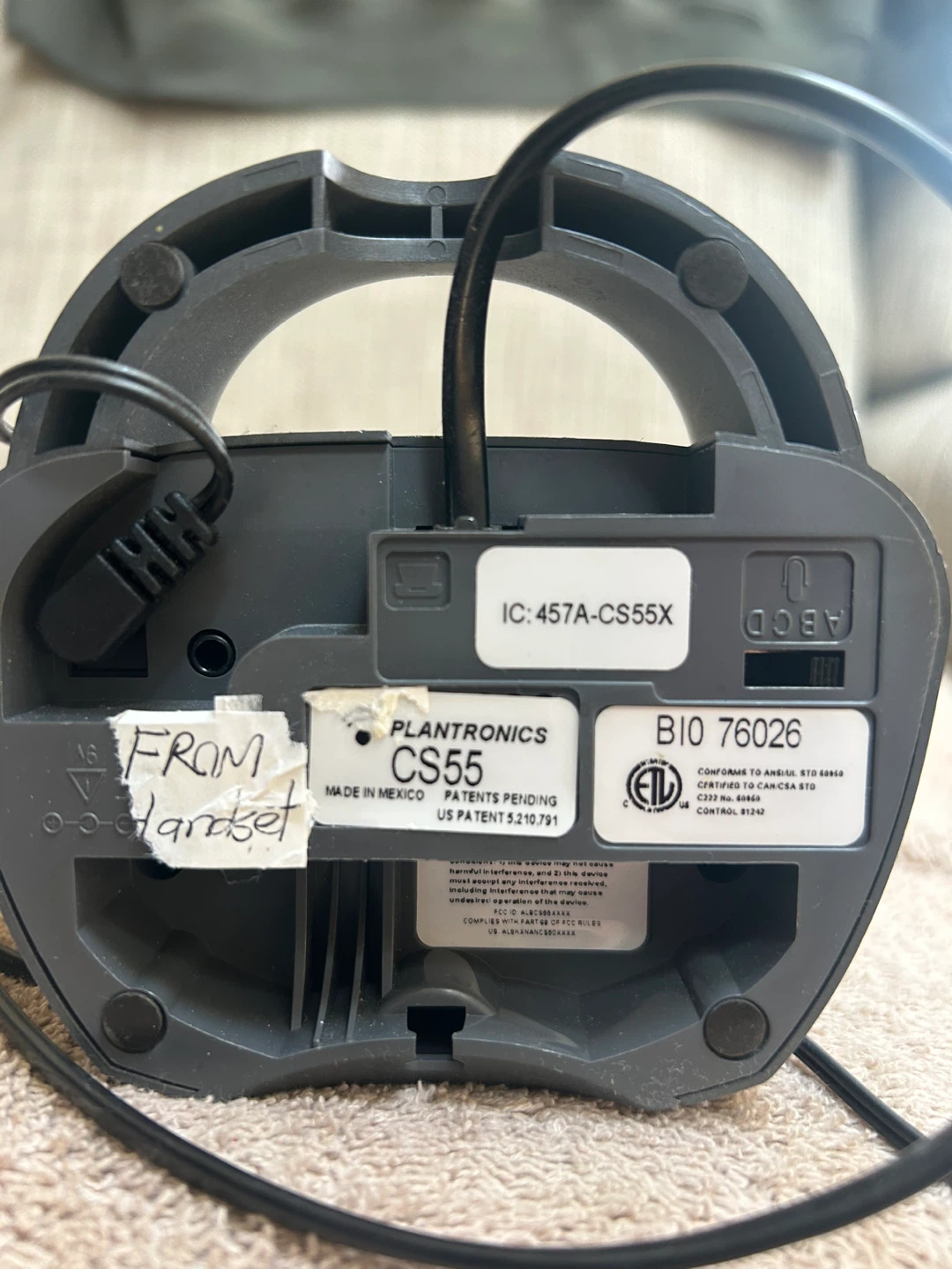 Plantronics Wireless Headset with Charging Base - photo 3