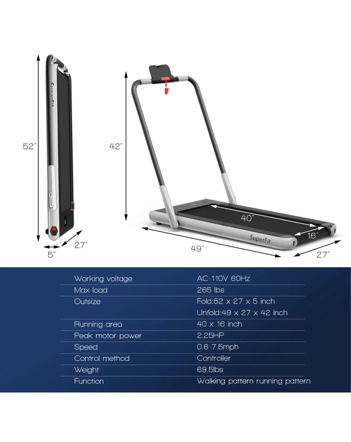 SuperFit Walking Treadmill - photo 2