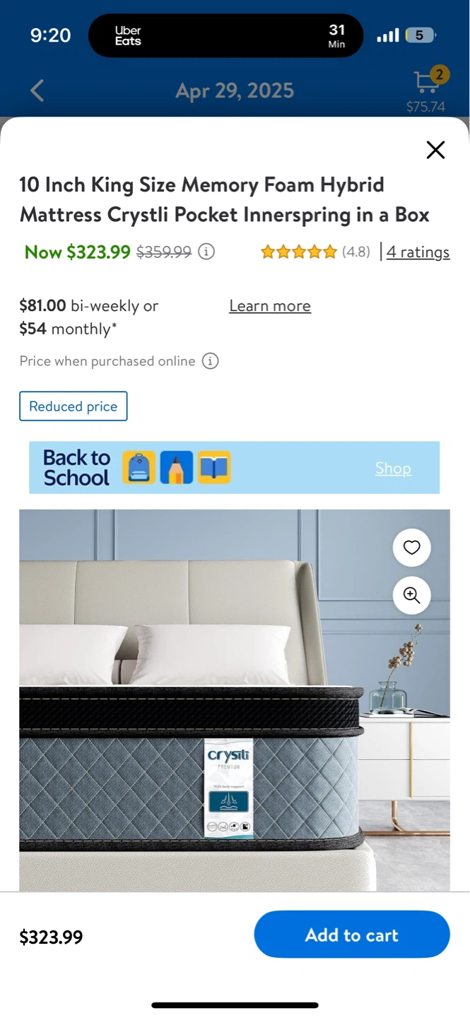 King size mattress - photo 2