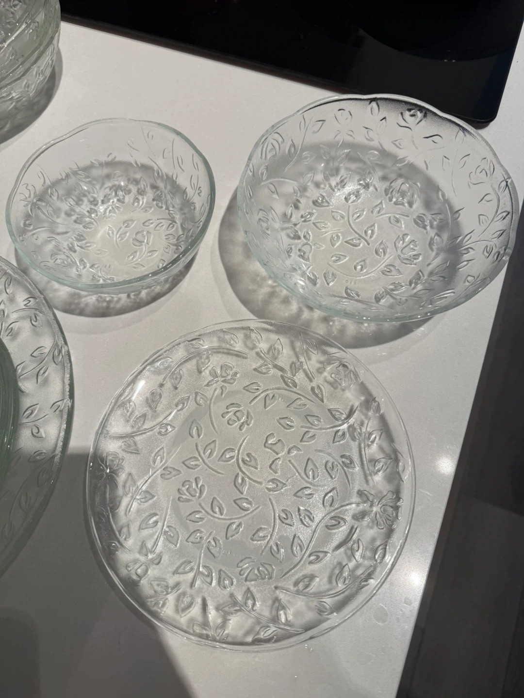Glass Salad/Dessert Plates and Bowls Set - photo 4