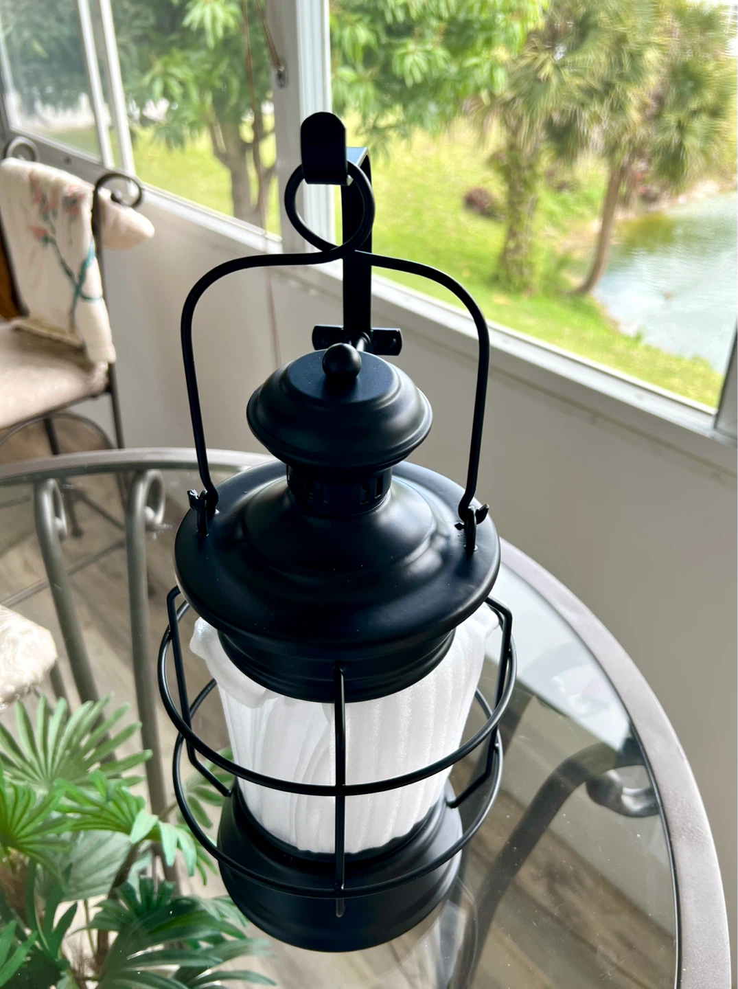Black Outdoor Lantern with Fixture - photo 4
