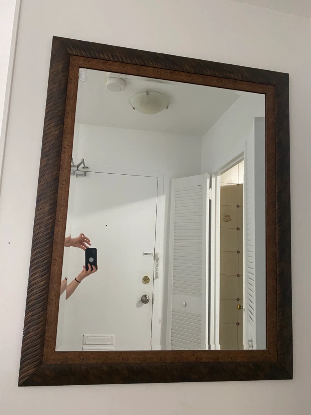 Wooden Framed Wall Mirror
