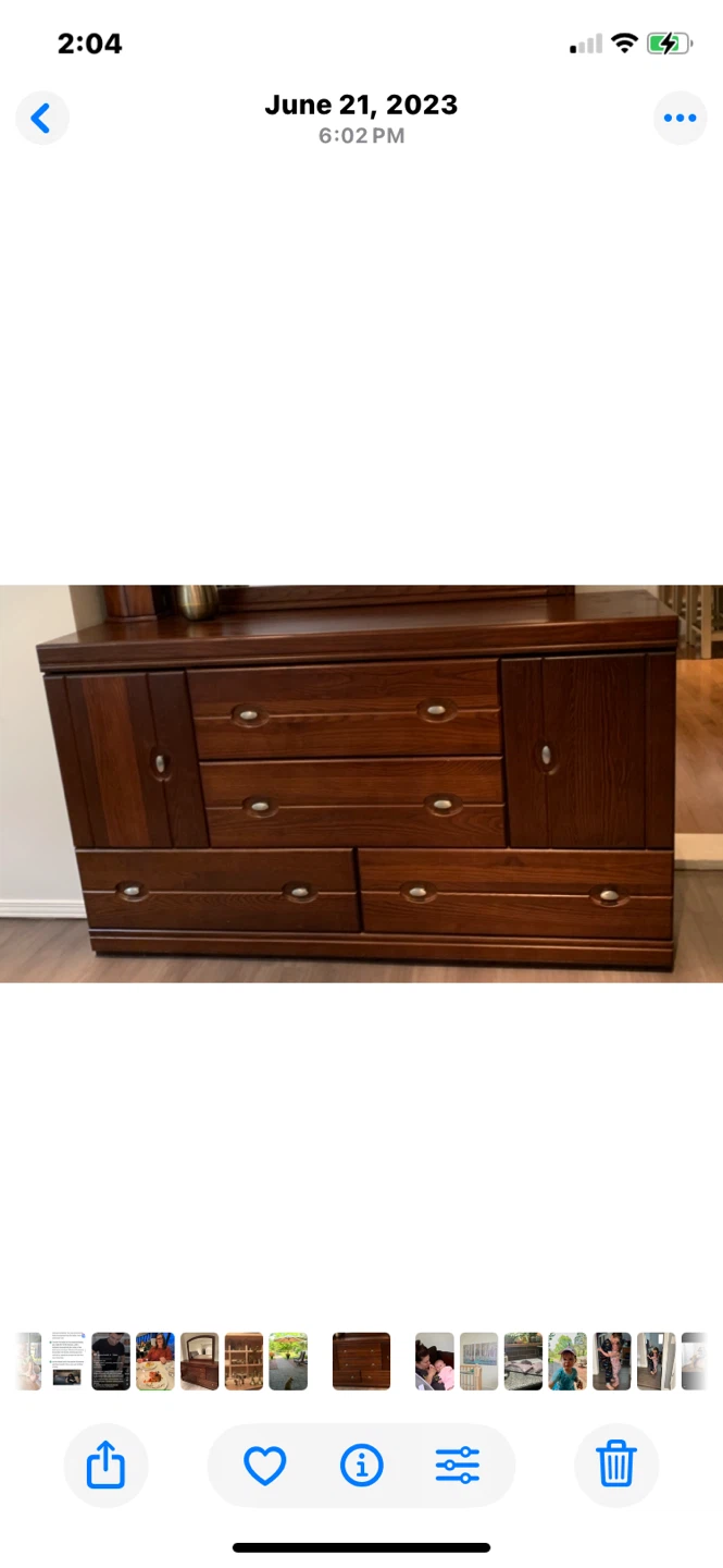 Wooden Dresser with Mirror - photo 2