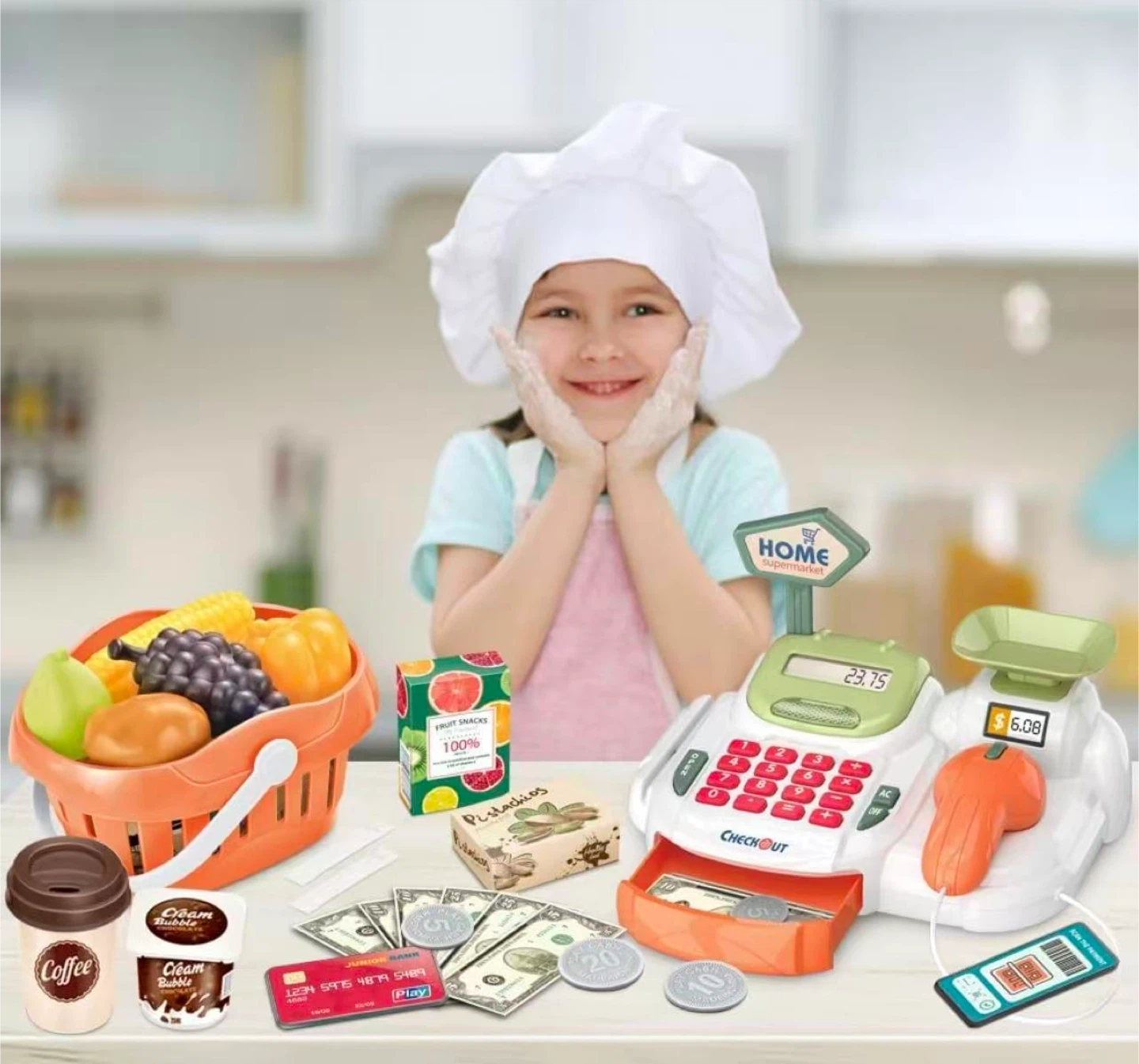 HOME Supermarket Toy Cash Register with Accessories - photo 4