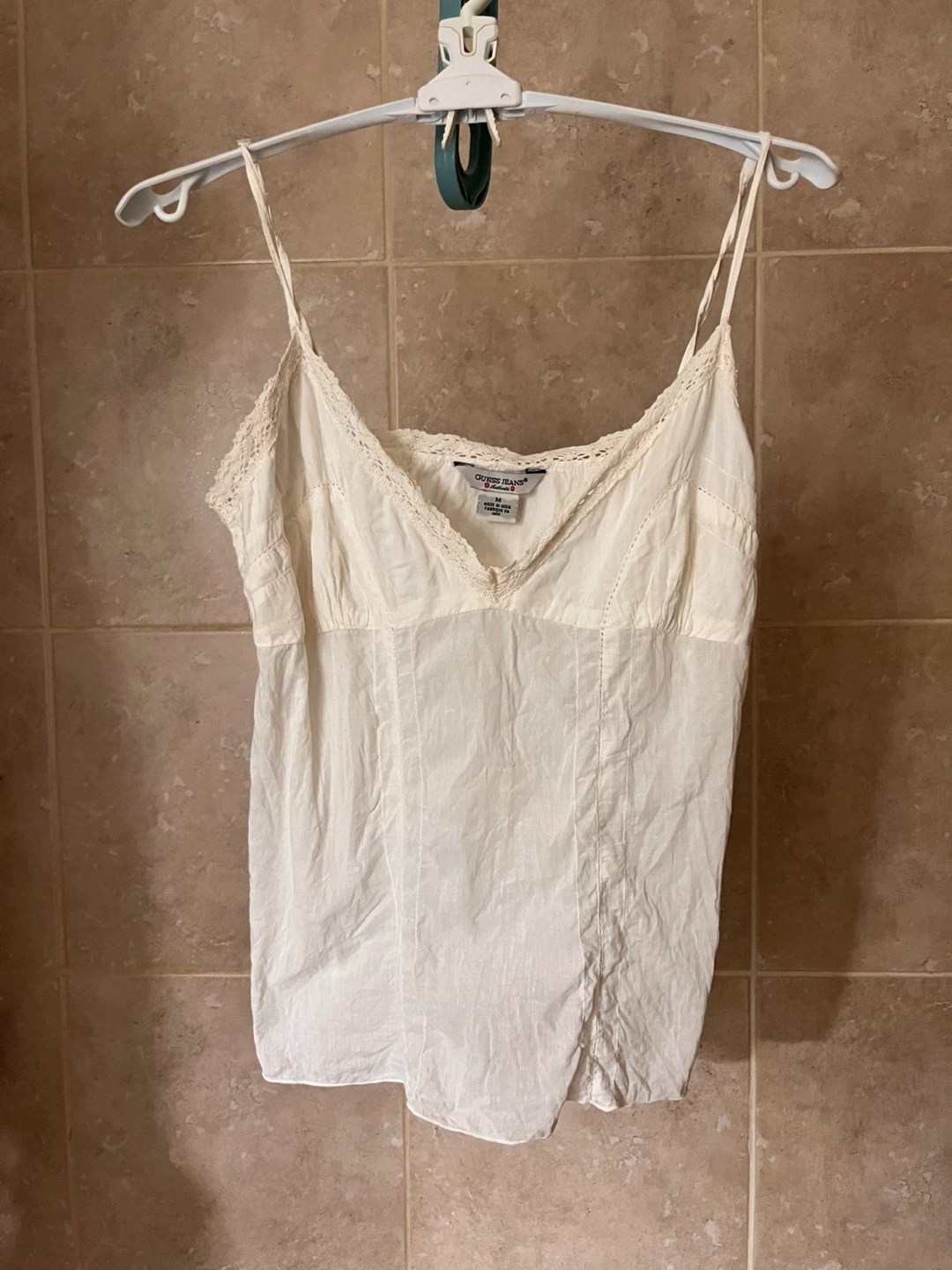 Guess Jeans White Camisole Size M