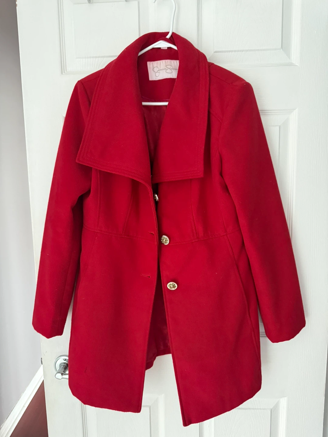 Women’s Jessica Simpson Red Wool Blend Coat