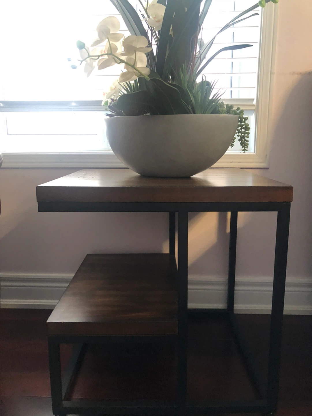 Modern Wood and Metal End Table - photo 2