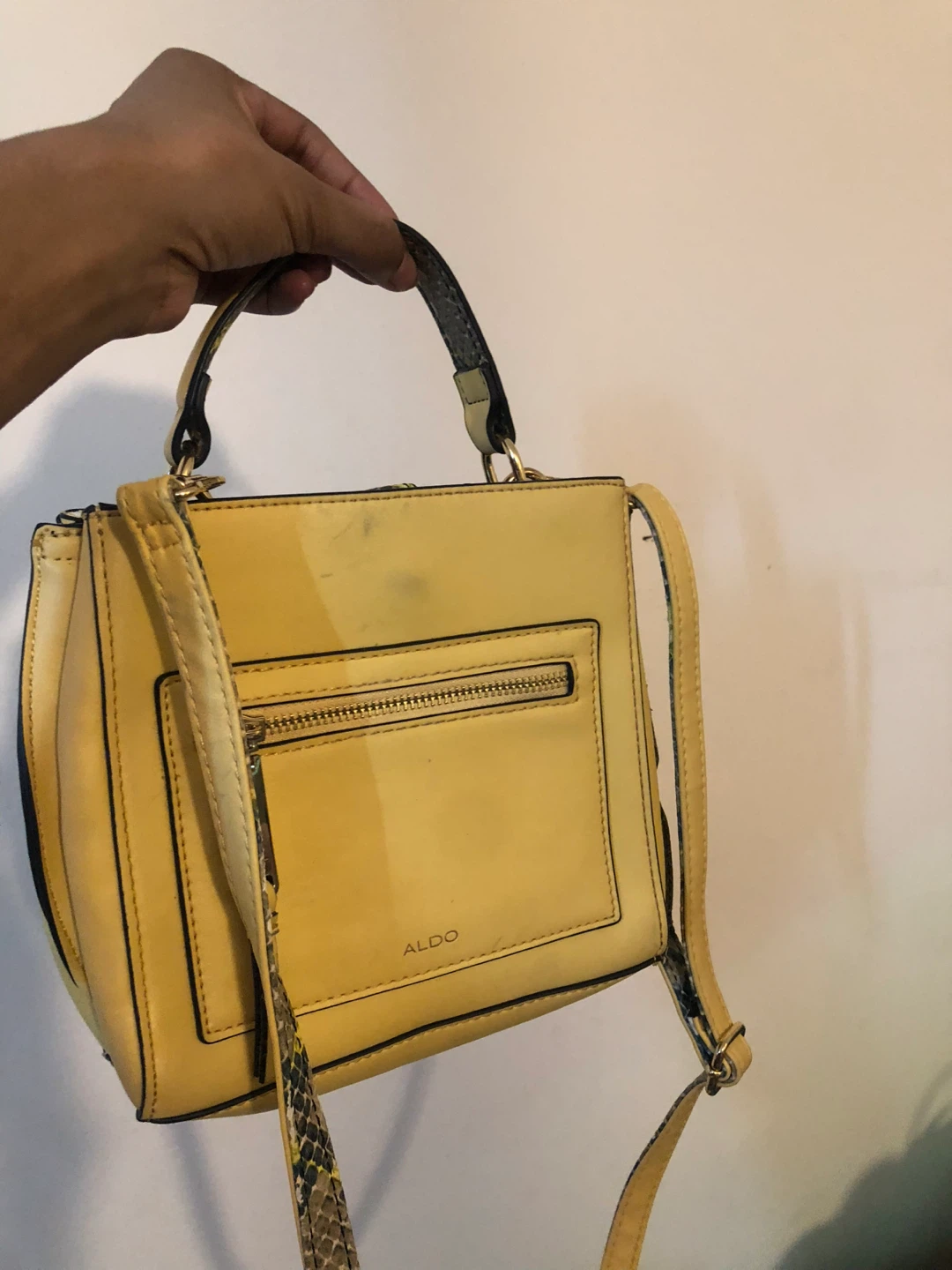 ALDO Yellow Satchel Handbag - photo 3