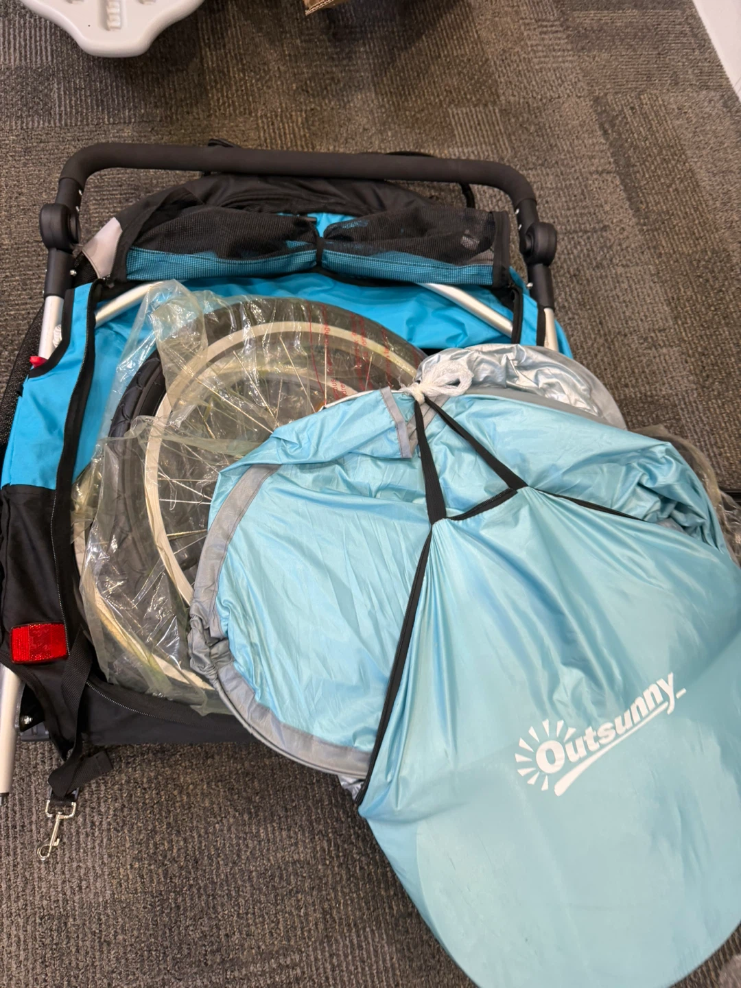 Outsunny 2-Seater Kids Bike Trailer Stroller - photo 2