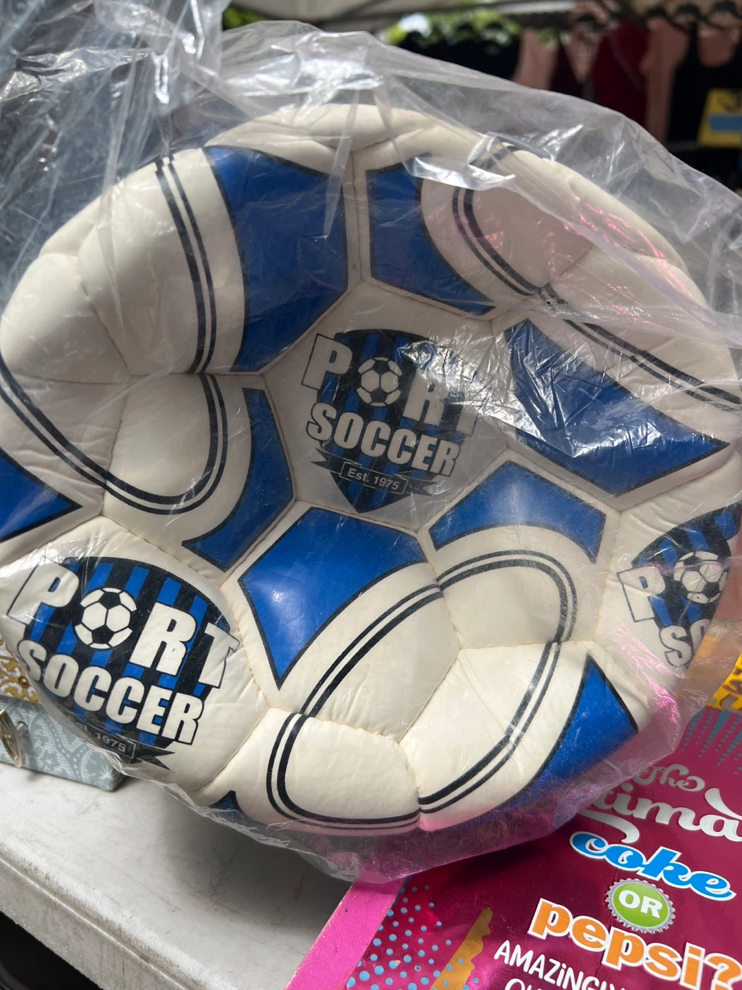 Port Soccer Ball - Blue and White