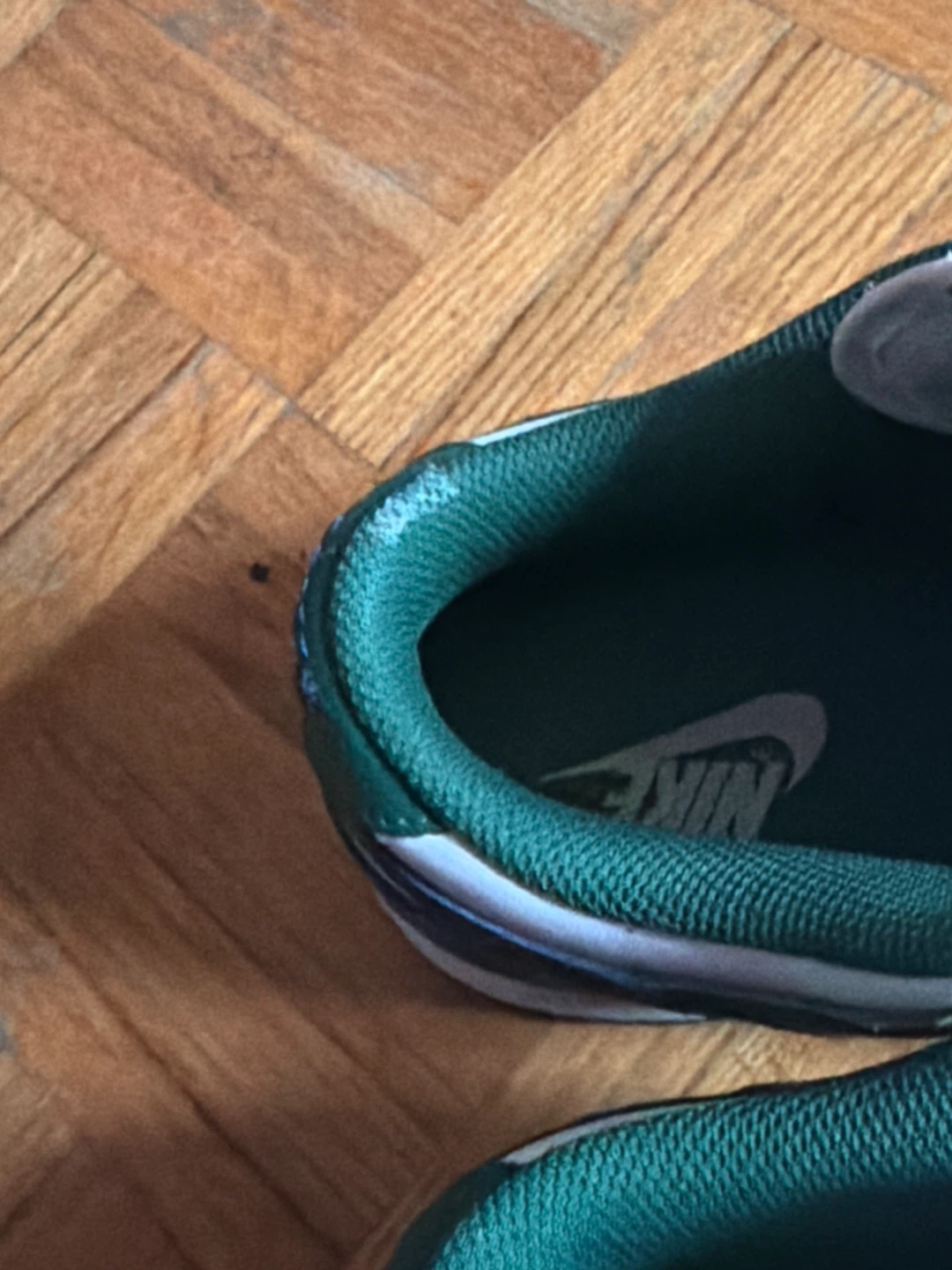 Nike Dunk Low Green White Sneakers - photo 5