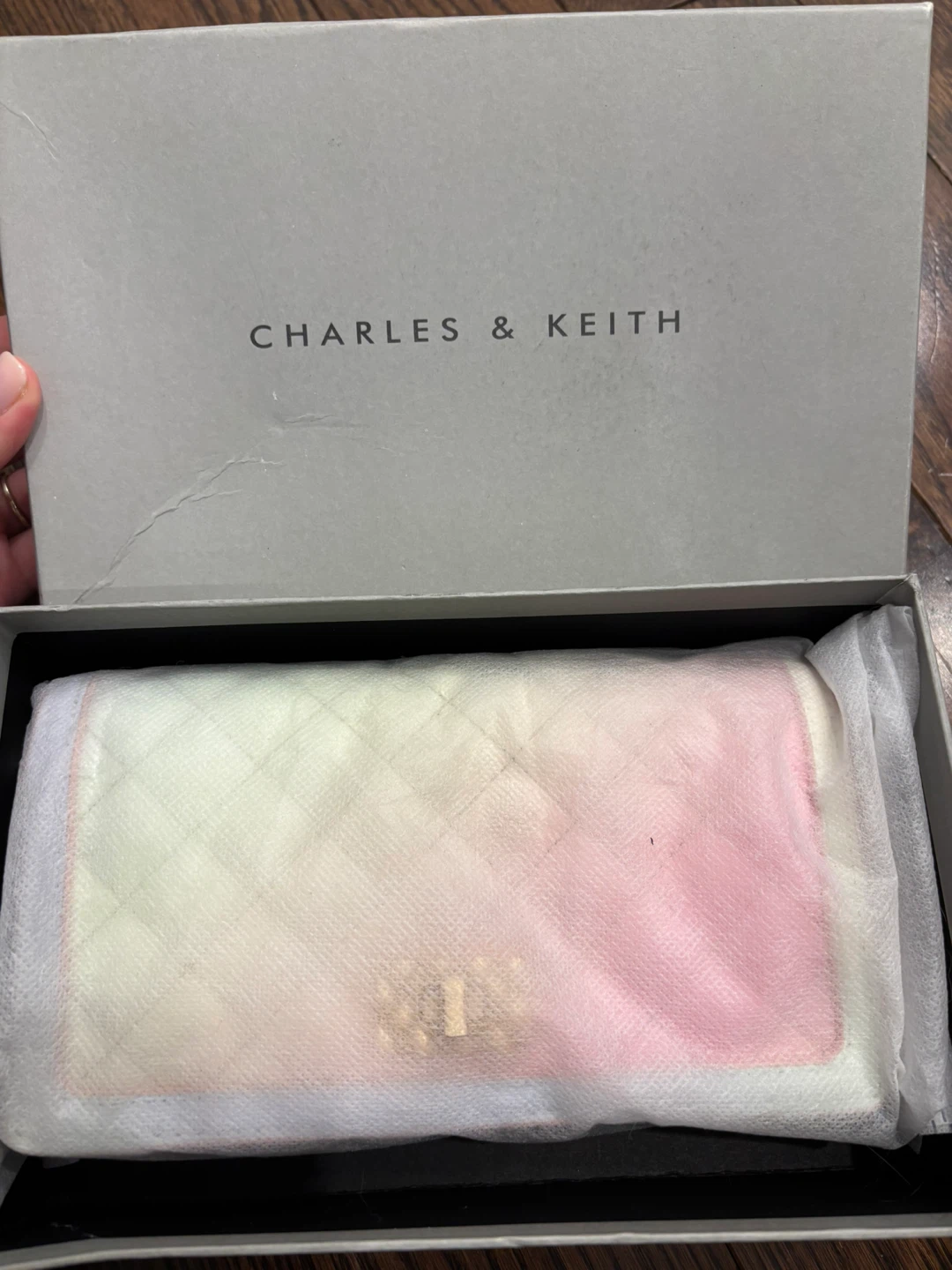 Charles & Keith Quilted Wallet/Clutch with Chain - photo 4