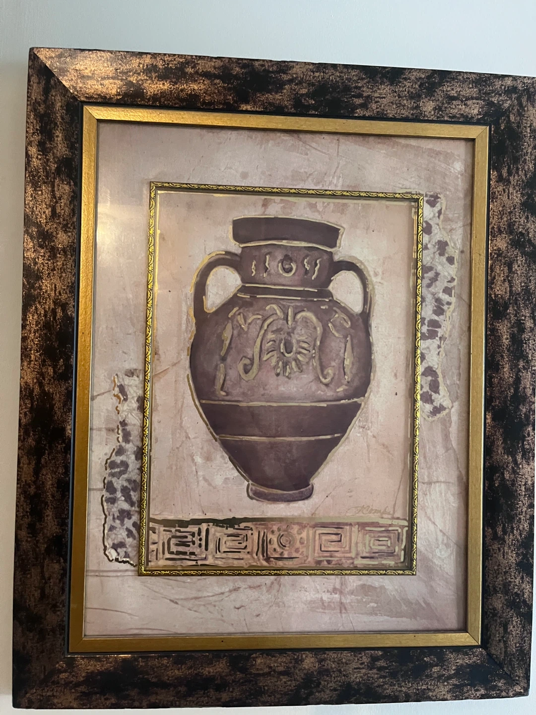 Framed Art Print of a Greek Amphora - photo 2