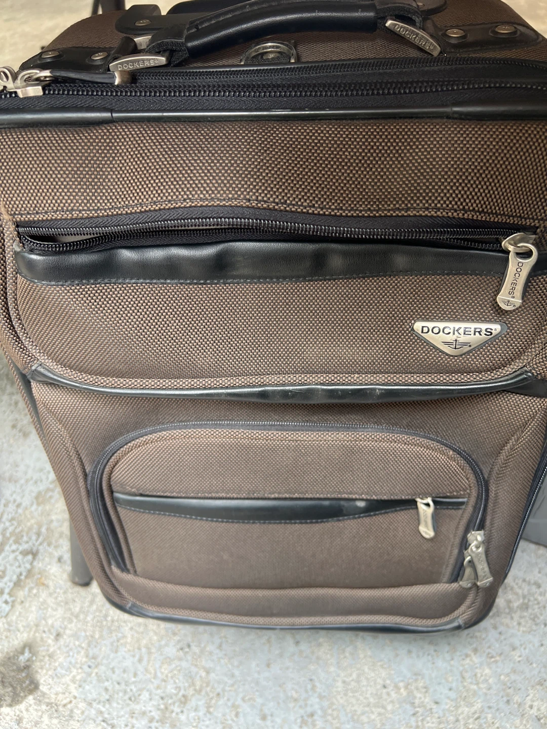 Dockers Brown Rolling Suitcase