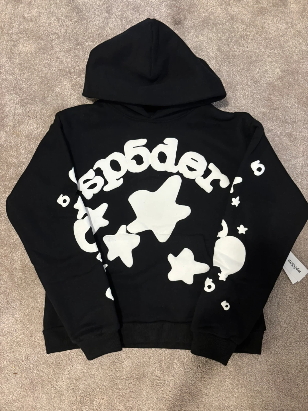 Sp5der Beluga Hoodie Black/White Size S