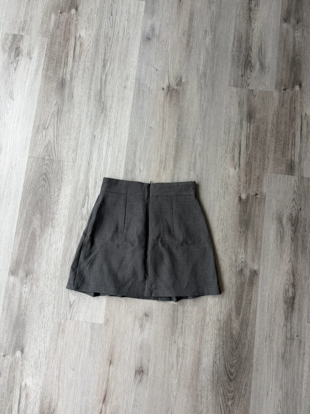 Dark Grey Pleated Mini Skirt - photo 2