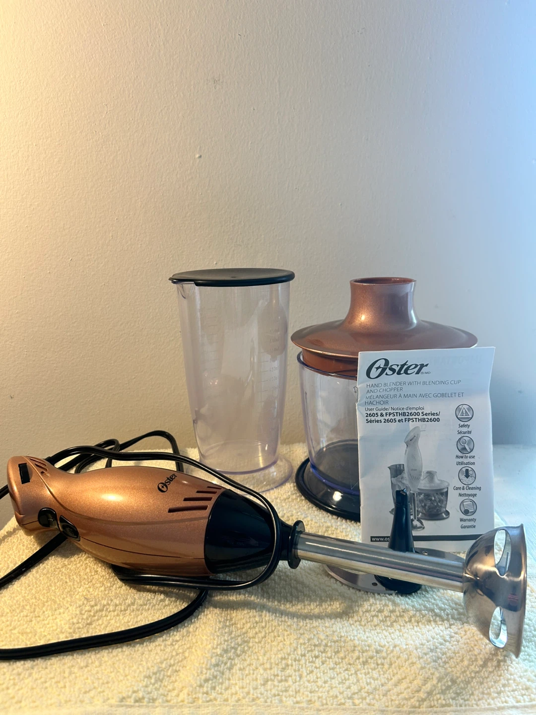 Hand Blender w Blending Cup + Chopper | Oster | Copper - photo 3