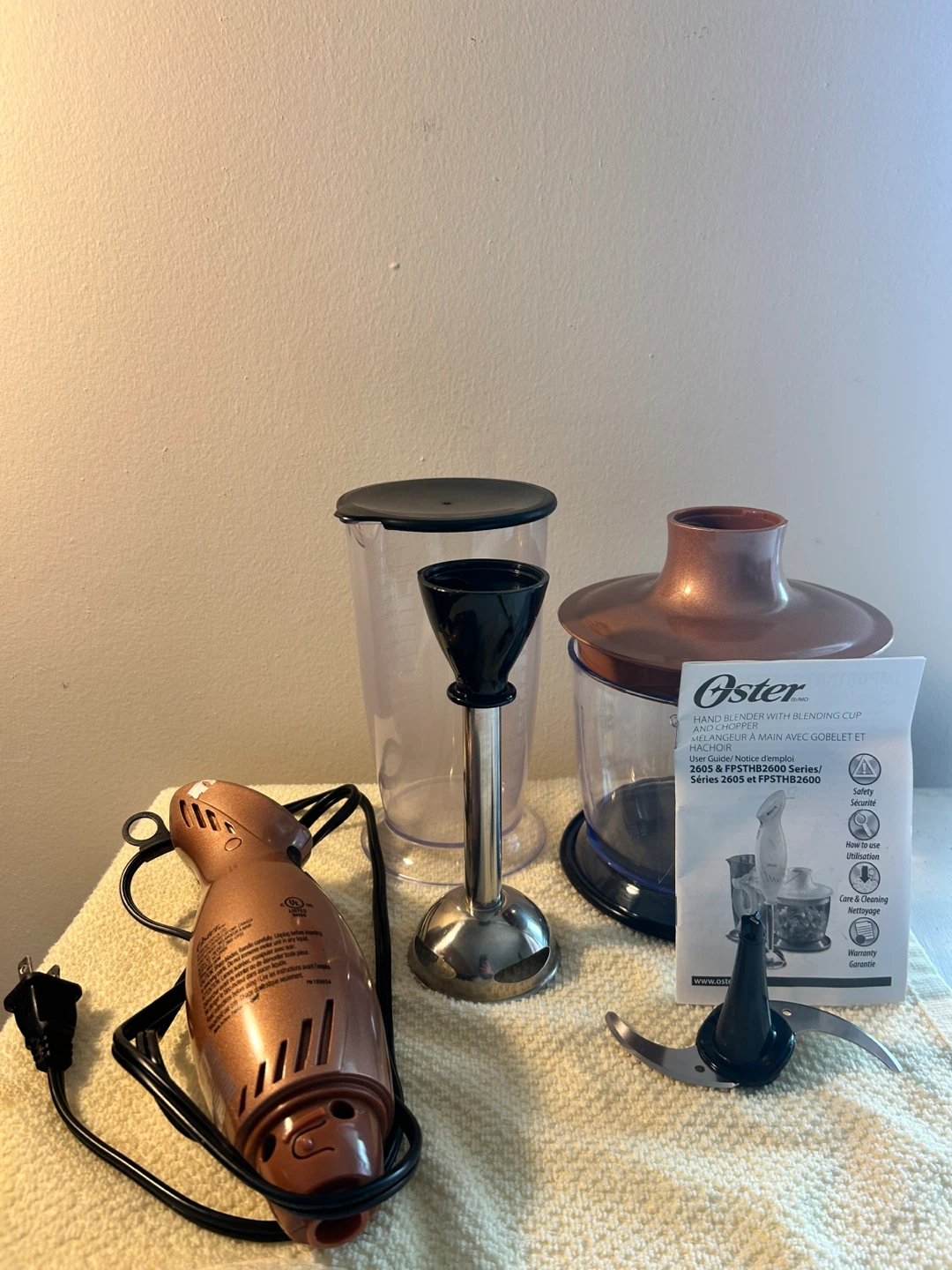 Hand Blender w Blending Cup + Chopper | Oster | Copper - photo 2