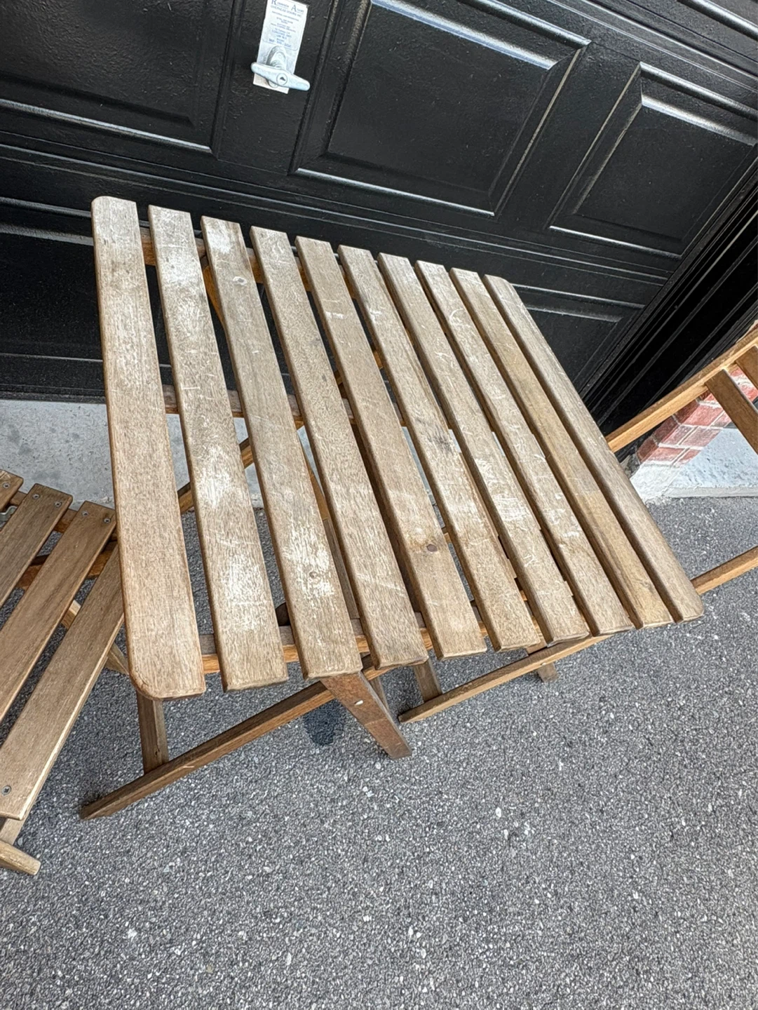 IKEA Outdoor Foldable Table + 2 Chairs (Small Wooden Patio set) - photo 3