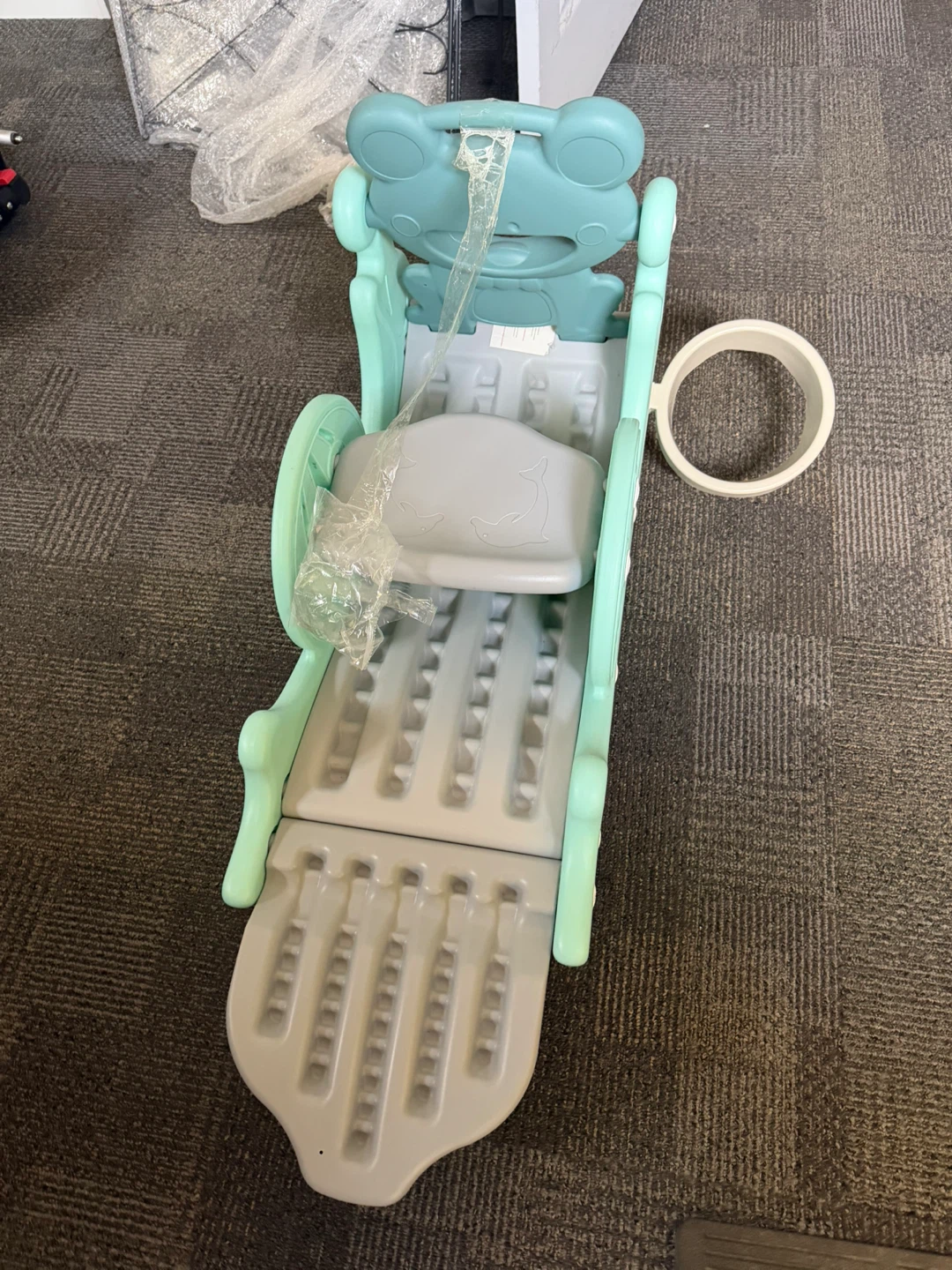 Brand new Kids Slide with Basketball Hoop - Mint Green - photo 2