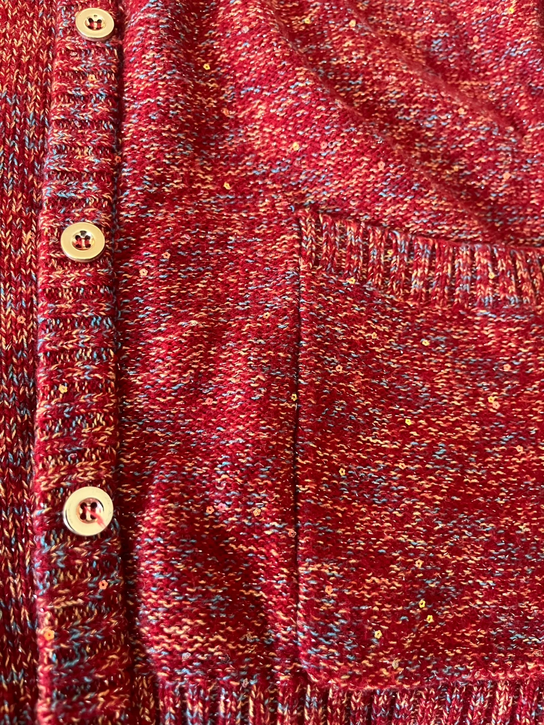 Gold and silver sequin wool cardigan - photo 4