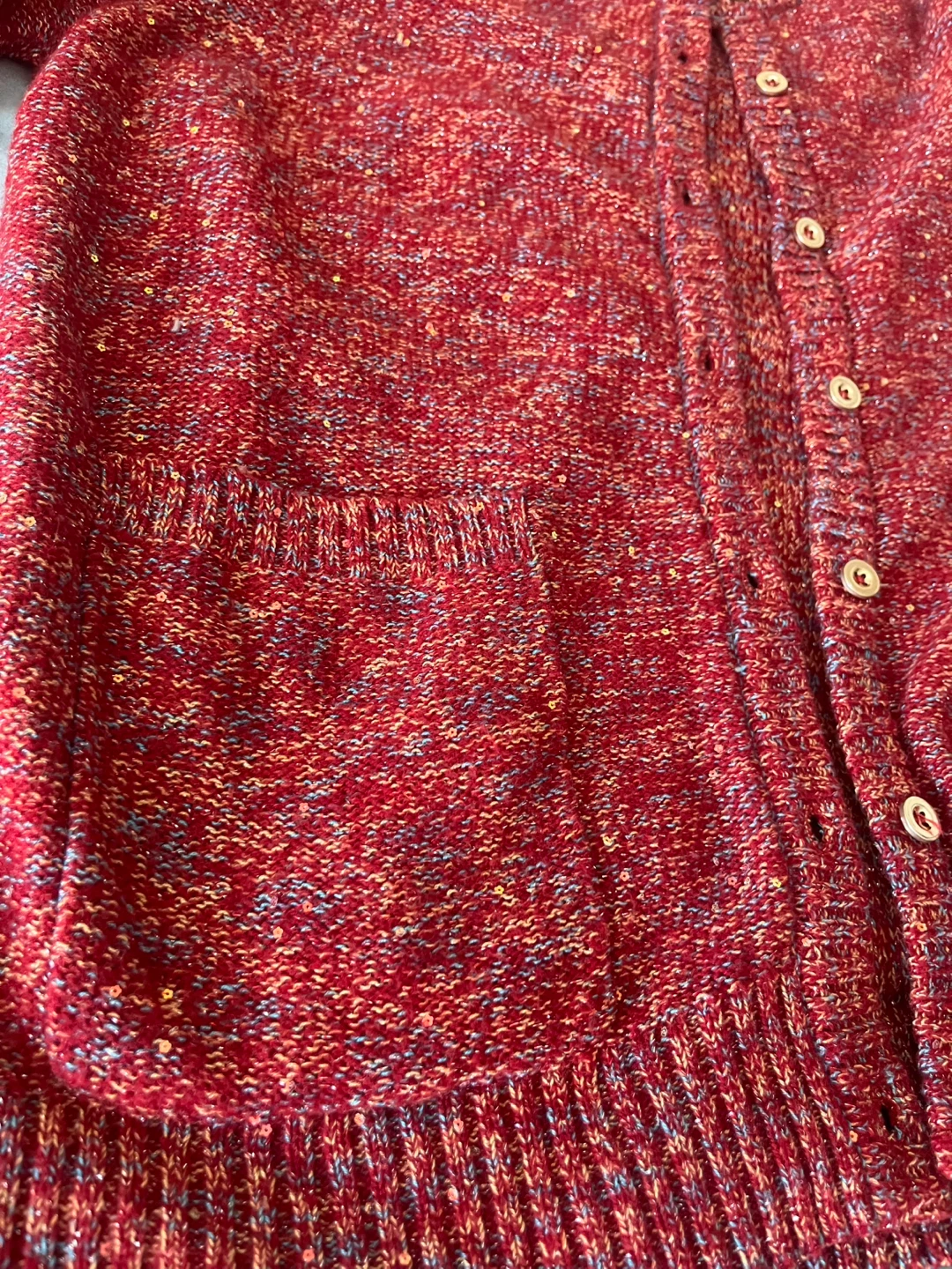 Gold and silver sequin wool cardigan - photo 3