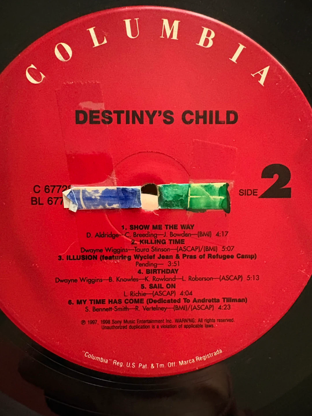 Destiny's Child Columbia 1 Vinyl Record - photo 3