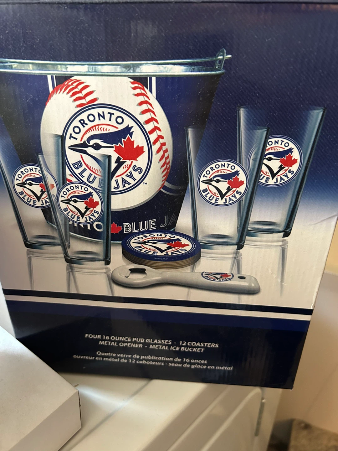 Toronto Blue Jays Ice Bucket Set with Glasses and Coasters - photo 2