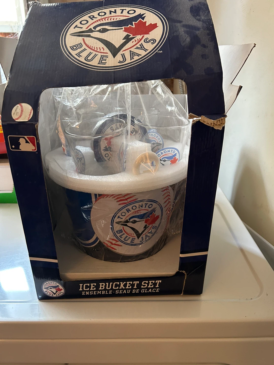 Toronto Blue Jays Ice Bucket Set with Glasses and Coasters - photo 4