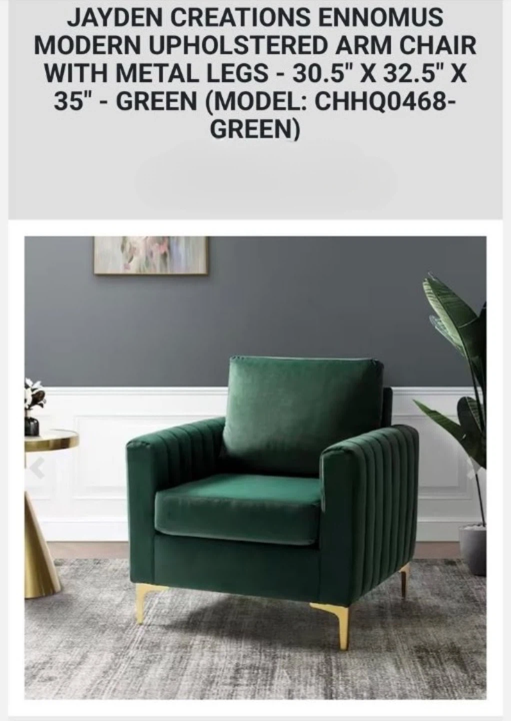 Modern Upholstery Arm Chair